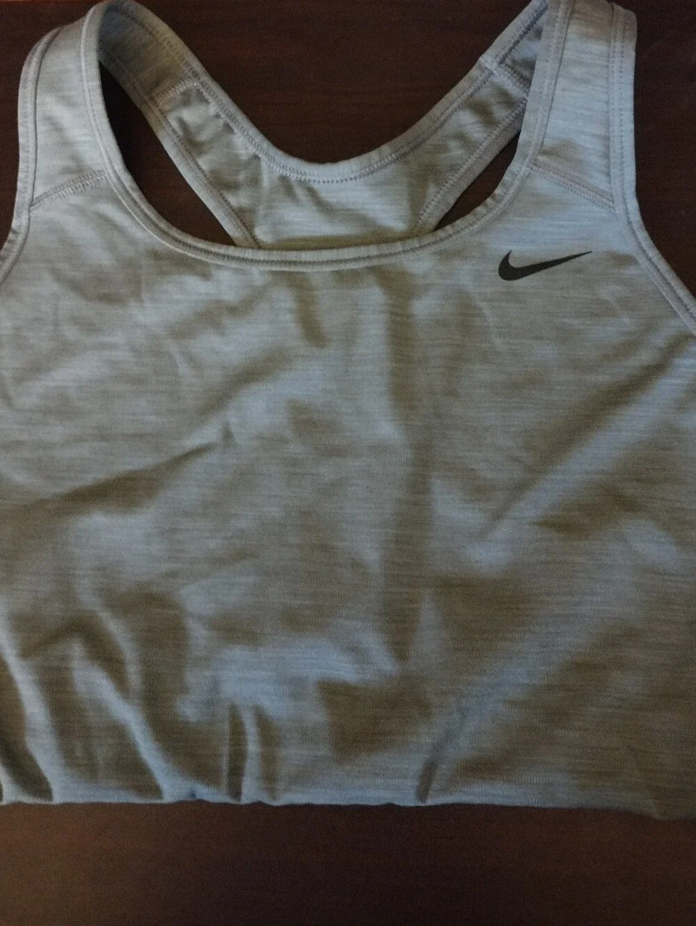 NWOT Nike Gray Racerback Sports Bra with Swoosh XL
